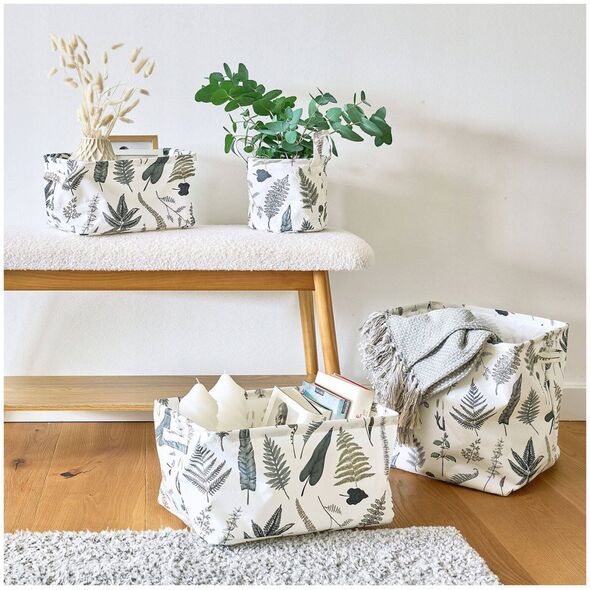 Zeller Υφασμάτινο καλάθι αποθήκευσης, 36 x 25 x 18 cm