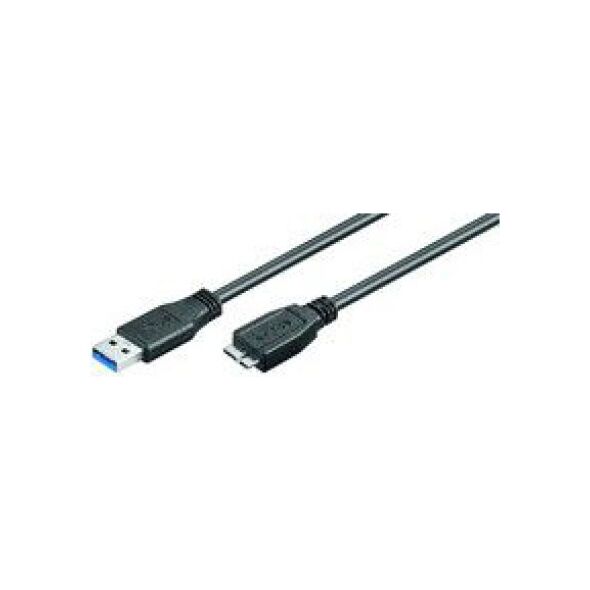 Καλώδιο USB MicroConnect USB-A - microUSB 0.5 m Μαύρο (USB3.0AB05MICRO)