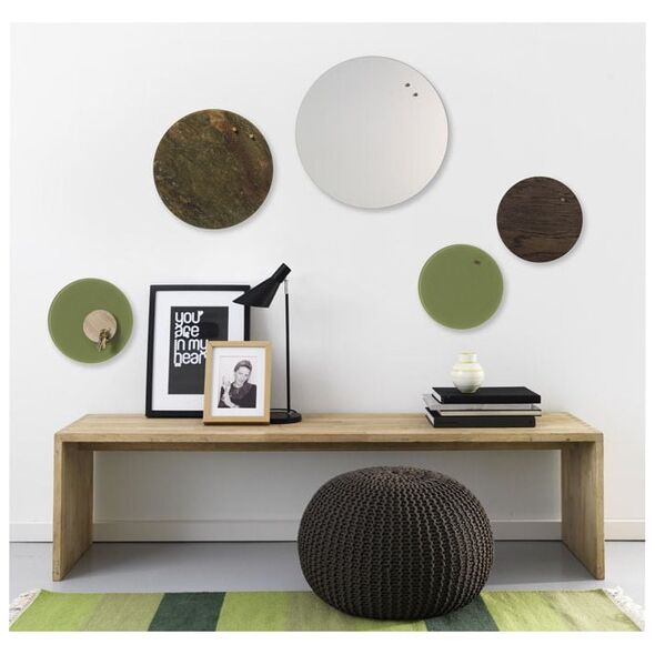 NAGA Μαύρος μαγνητικός γυάλινος πίνακας 25 cm (70201)