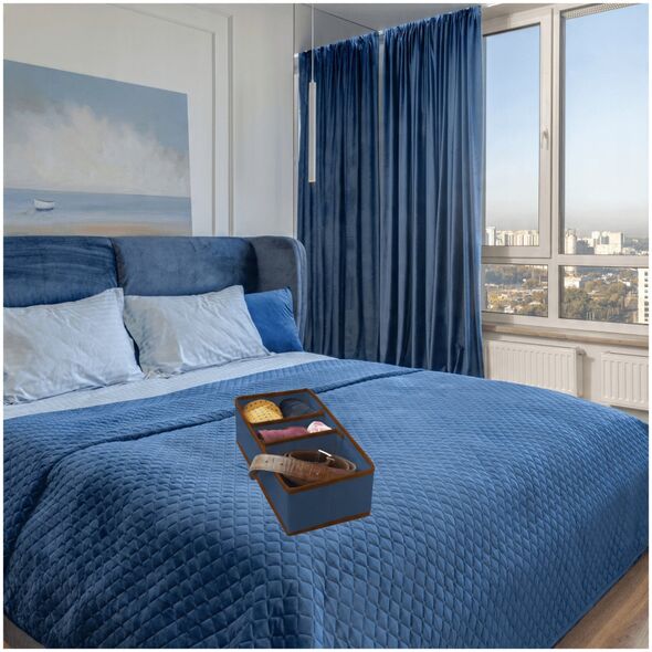 Κουτί με διαχωριστικά M 30 5x15 5x10cm Μπλε 8004226010104