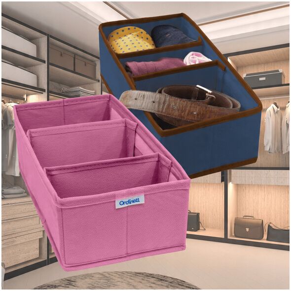 Κουτί με διαχωριστικά M 30 5x15 5x10cm Μπλε 8004226010104