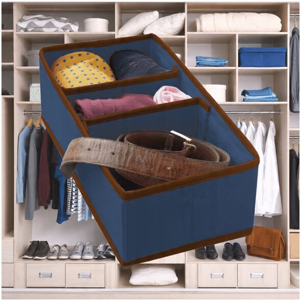 Κουτί με διαχωριστικά M 30 5x15 5x10cm Μπλε 8004226010104