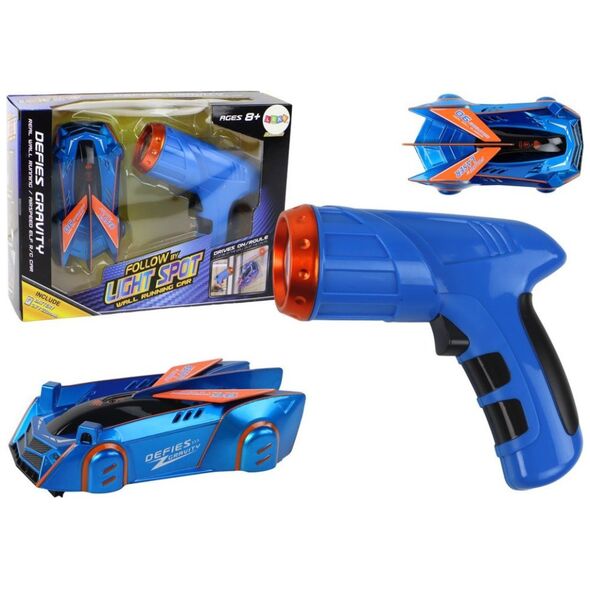 Αυτοκίνητο Σπορ Αυτοκίνητο Που Κινείται Στους Τοίχους Και Στο Ταβάνι Με Λέιζερ Μπλε LeanToys