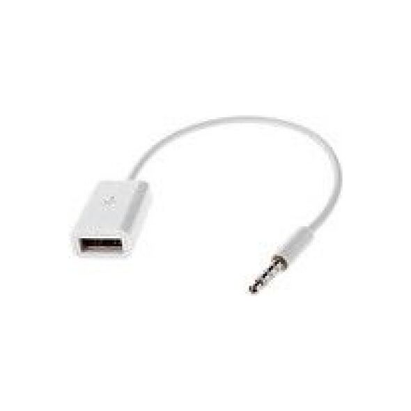 Καλώδιο USB MicroMobile USB-A - mini Jack 3.5 mm Λευκό (AUDUSBF)