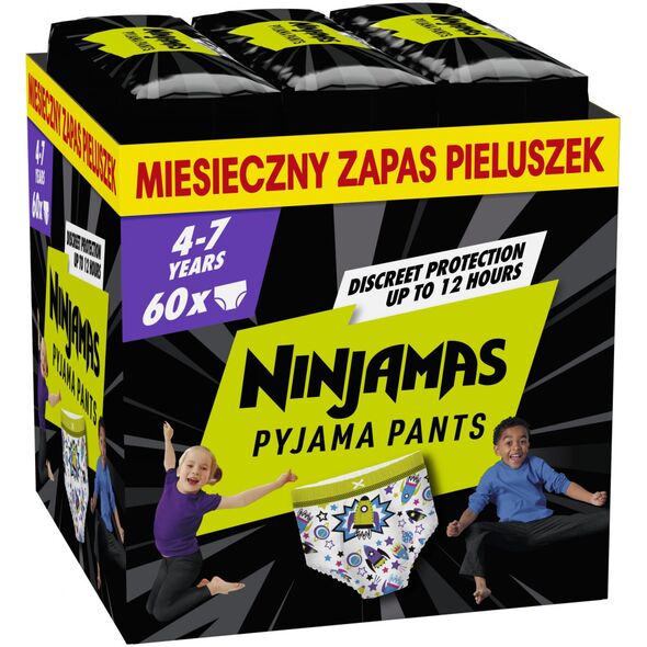 Pampers Πάνες-βρακάκια NINJAMAS MB PANTS 7-XXLARGE 60 BOY