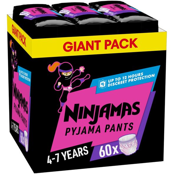 Pampers Πάνες-βρακάκια NINJAMAS MB PANTS 7-XXLARGE 60 GIRL
