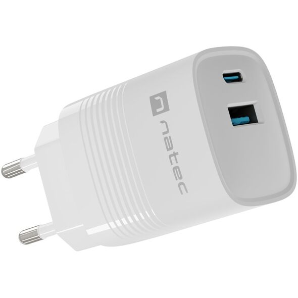 Φορτιστής Natec Ribera GAN 1x USB-A 1x USB-C 30W (NUC-2140)
