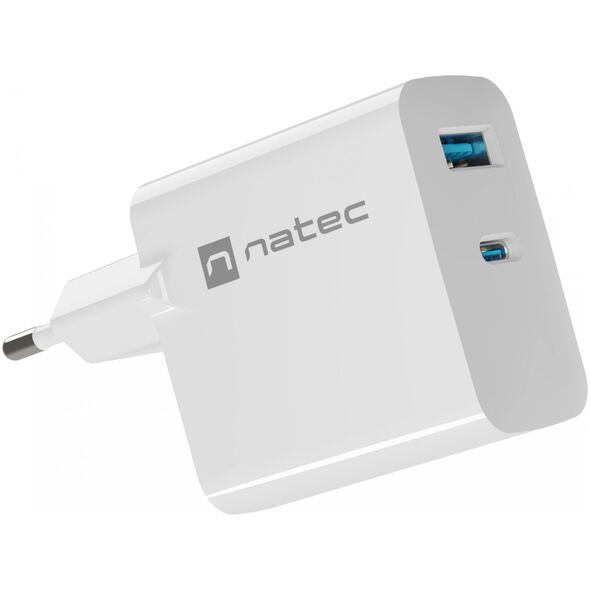 Φορτιστής Natec Ribera GAN 1x USB-A 1x USB-C 65W (NUC-2144)