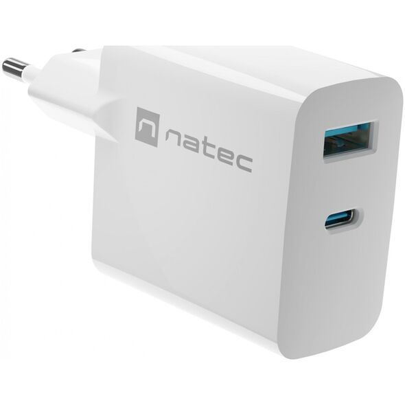 Φορτιστής Natec Ribera GAN 1x USB-A 1x USB-C 65W (NUC-2144)