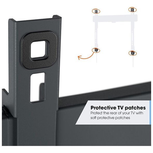 Vogels TVM 3603 Σταθερή Βάση Τοίχου για Τηλεόραση 40-100" μέγιστο βάρος 75 kg μαύρο - Στήριγμα τοίχου για τηλεοράσεις