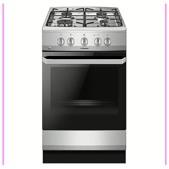 Κουζίνα αερίου με επιφάνεια αερίου - Χωρητικότητα 67 L, πλάτος 50 cm, ανοξείδωτο ατσάλι