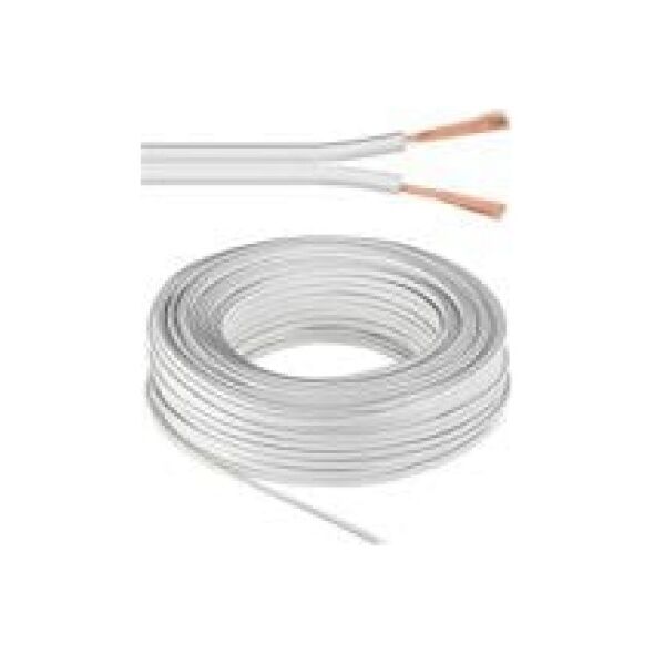 Καλώδιο ηχείων MicroConnect, 2x0,75mm, 25m, λευκό (AUDSPEAKER2-25) 942724 5712505338414