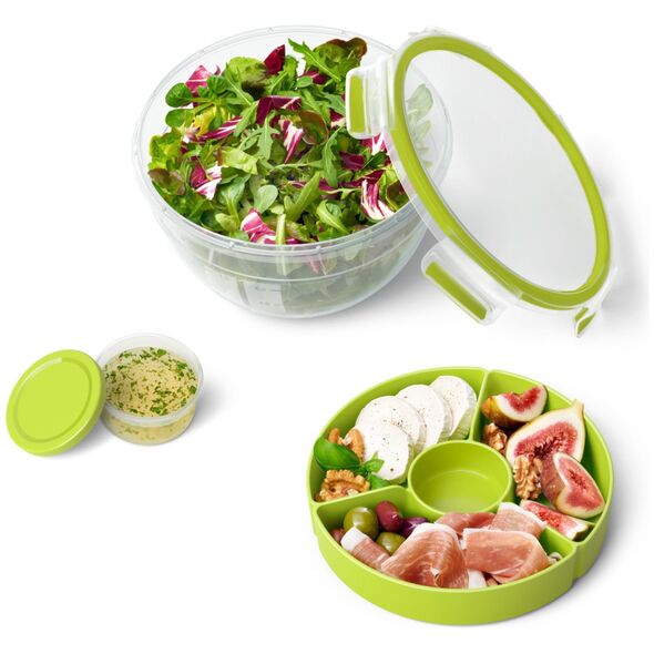 Δοχείο σαλάτας Tefal Masterseal & Go 2.6 L διαφανές/πράσινο