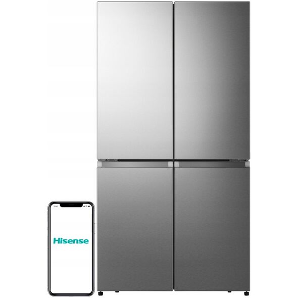 Hisense Total No Frost 609 L ύψος 179 cm ανοξείδωτο ατσάλι - SBS Ψυγείο