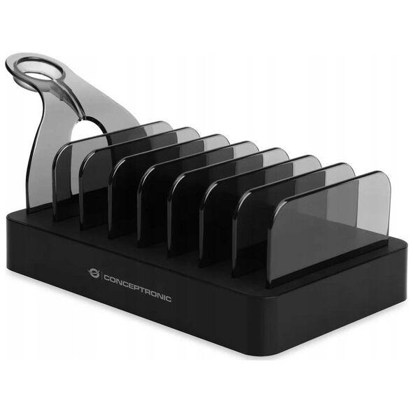 Φορτιστής Conceptronic CONCEPTRONIC Ladegerät 8Port 75W, 2xUSB-C/6xUSB-A Desk PD sw
