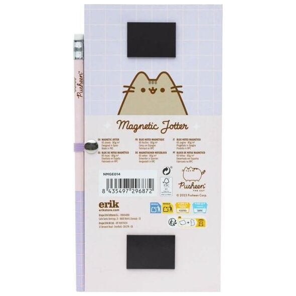 Pusheen Pusheen - Σημειωματάριο με μαγνήτη για το ψυγείο + μολύβι από τη συλλογή Moments