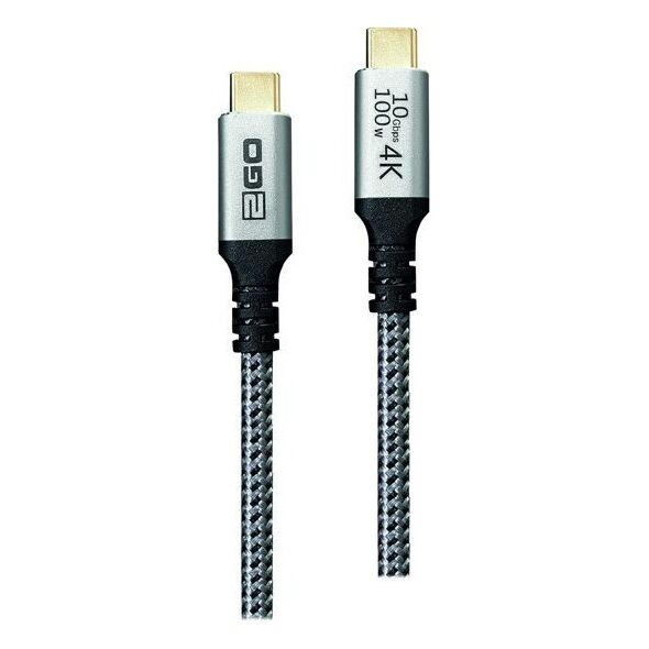 2GO 797513 καλώδιο USB USB 3.2 Gen 2 (3.1 Gen 2) 2 m USB C Ασημί