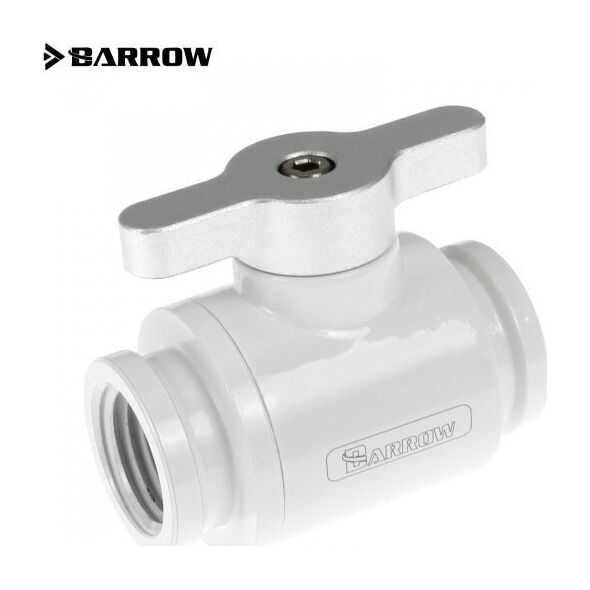 Βαλβίδα σφαιρικής βαλβίδας Barrow Barrow (10mm) G1/4 Zoll, λευκό - ασημί