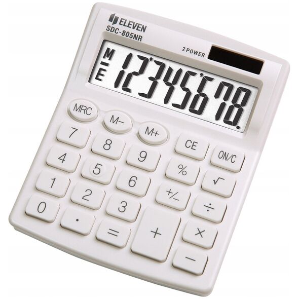 Καλκογράφος Eleven Eleven Καλκογράφος SDC805NRWHEE 8-ψήφια οθόνη λευκός