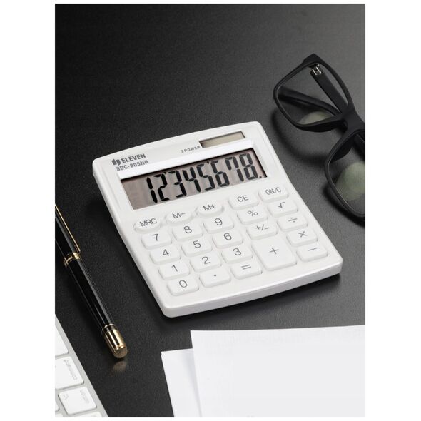 Καλκογράφος Eleven Eleven Καλκογράφος SDC805NRWHEE 8-ψήφια οθόνη λευκός