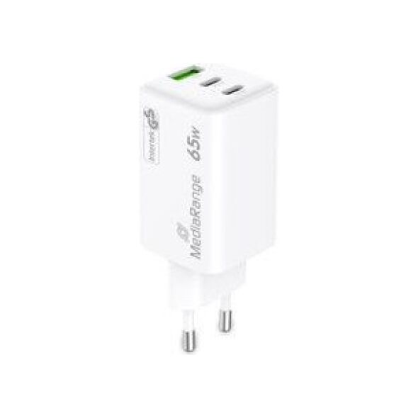 Φορτιστής MediaRange MRMA116-2 για φορητές συσκευές Smartphone, Tablet Λευκός Εναλλασσόμενο ρεύμα Γρήγορη φόρτιση Εσωτερική