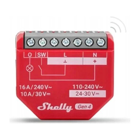 · Εντοιχισμένο · 1PM Gen4 · Ρελέ · μέγιστο 16A · 1 Κανάλι · Λειτουργία μέτρησης · WLAN · Matter · Zigbee · Bluetooth
