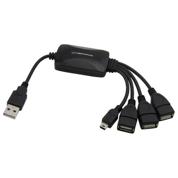 HUB USB Esperanza 1x microUSB  + 3x USB-A 2.0 (EA-158)