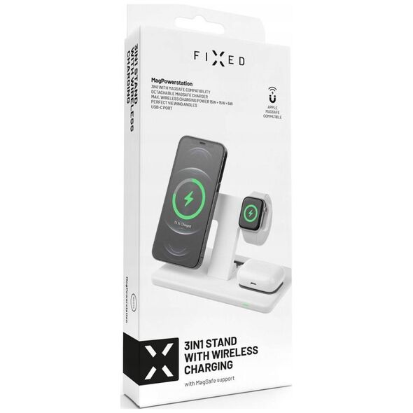Φορτιστής Fixed Fixed | Βάση με ασύρματη φόρτιση 3σε1 | FIXMPOS-WH MagPowerstation