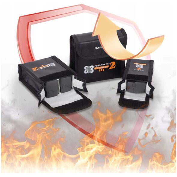 Θήκη SunnyLife Θήκη Προστασίας για 2x Μπαταρίες για Drone Dji Avata 2 Ανθεκτική στη Φωτιά / At2-dc782-2