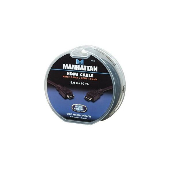 Manhattan Θωρακισμένο καλώδιο HDMI 3m Manhattan MNH-391528 έως 12 άτοκες Δόσεις
