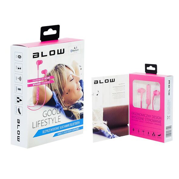 BLOW Bluetooth Handsfree Stereo Ροζ DM-775 έως 12 άτοκες Δόσεις
