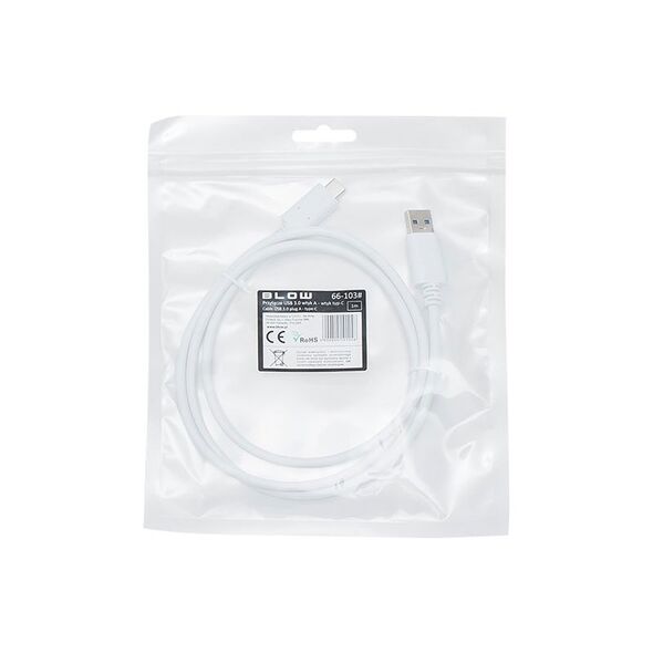 BLOW Καλώδιο USB A σε USB Type C 1m Λευκό DM-66-103 έως 12 άτοκες Δόσεις