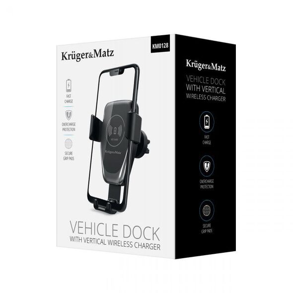 Kruger&Matz Βάση αυτοκινήτου με ασύρματο φορτιστή Kruger&Matz KM0128 έως 12 άτοκες Δόσεις