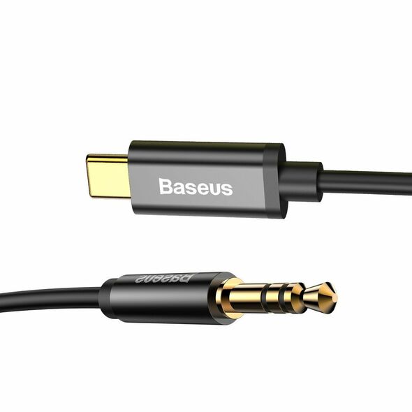 Baseus Καλώδιο USB Type C - 3.5mm 1.2m M/M BASEUS μαύρο CAM01-01 έως 12 άτοκες Δόσεις