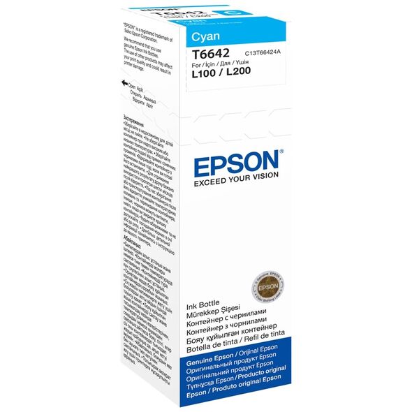 Epson Μελάνι Inkjet Bottle Cyan (C13T66424A) (EPST66424A) έως 12 άτοκες Δόσεις