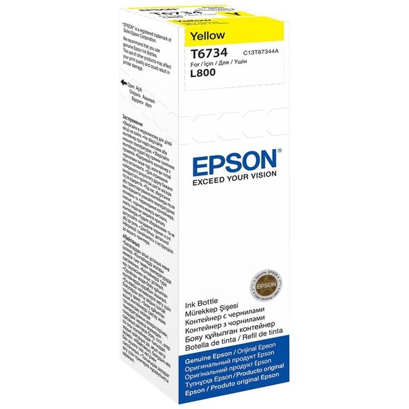 Epson Μελάνι Inkjet Bottle 70ml Yellow (C13T67344A) (EPST67344A) έως 12 άτοκες Δόσεις