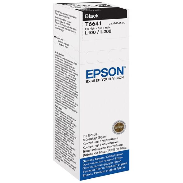 Epson Μελάνι Inkjet Bottle Black (C13T66414A) (EPST66414A) έως 12 άτοκες Δόσεις