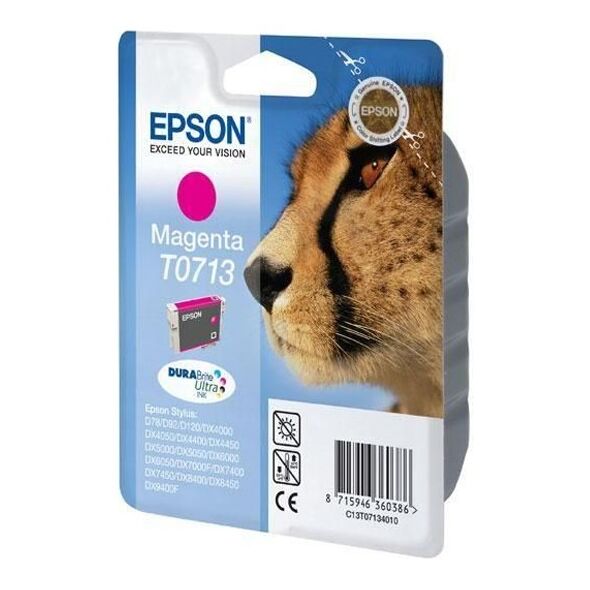 Epson Μελάνι Inkjet T0713 Magenta (C13T07134012) (EPST071340) έως 12 άτοκες Δόσεις