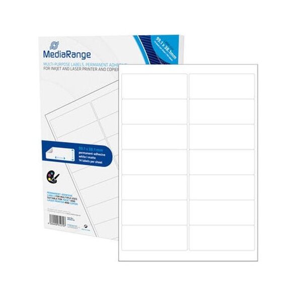 MediaRange Ετικέτες Γενικής Χρήσης 99.1x38.1mm. Λευκές (700 Pack) (MRINK146) έως 12 άτοκες Δόσεις