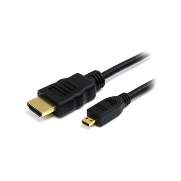 Καλώδιο MediaRange HDMI/Micro HDMI Version 1.4 with Ethernet  Gold-plated 1.0M Black (MRCS146) έως 12 άτοκες Δόσεις