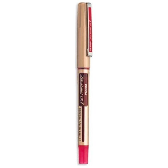 Zebra DX7 Zebroller GOLD RollerPen 0,7mm Red (ZB-16083Z) (ZEBZB-16083Z) έως 12 άτοκες Δόσεις