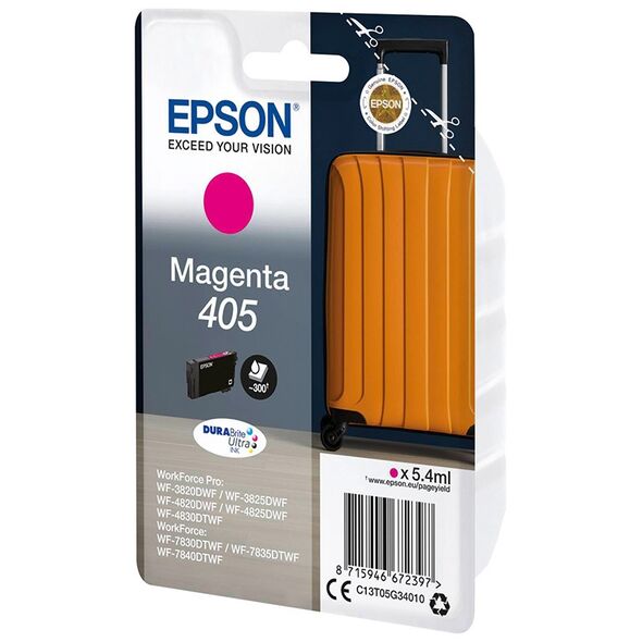 Epson Μελάνι Inkjet 405 Magenta (C13T05G34010) (EPST05G340) έως 12 άτοκες Δόσεις