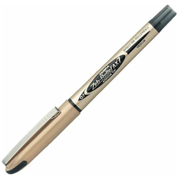 Zebra AX7 Zebroller  Gold RollerPen 0,7mm Black (ZB-15991Z) (ZEBZB-15991Z) έως 12 άτοκες Δόσεις