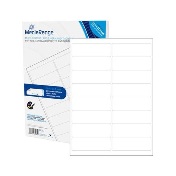 MediaRange Ετικέτες Γενικής Χρήσης 99.1χ33.9mm. Λευκές (800 Pack) (MRINK147) έως 12 άτοκες Δόσεις