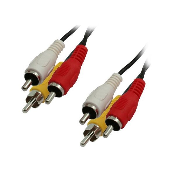 Καλώδιο MediaRange Audio/Video 3x RCA plug (phono)/3x RCA plug (phono) 3.0M Black (MRCS123) έως 12 άτοκες Δόσεις