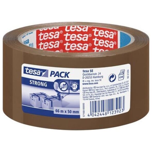Tesa Ταινία Συσκευασίας 57168 Καφέ Αθόρυβη 50mm x 66m (TESA57168) έως 12 άτοκες Δόσεις