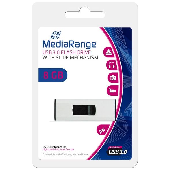 MediaRange USB 3.0 Flash Drive 8GB (MR914) έως 12 άτοκες Δόσεις