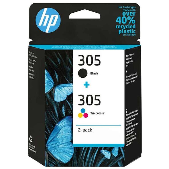 HP Μελάνι Inkjet 305 2-Pack Black/Color (6ZD17AE) (HP6ZD17AE) έως 12 άτοκες Δόσεις