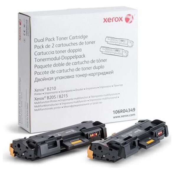 XEROX B205/210/215 TONER CRTR BLACK DUAL PACK (3k) (106R04349) (XER106R04349) έως 12 άτοκες Δόσεις