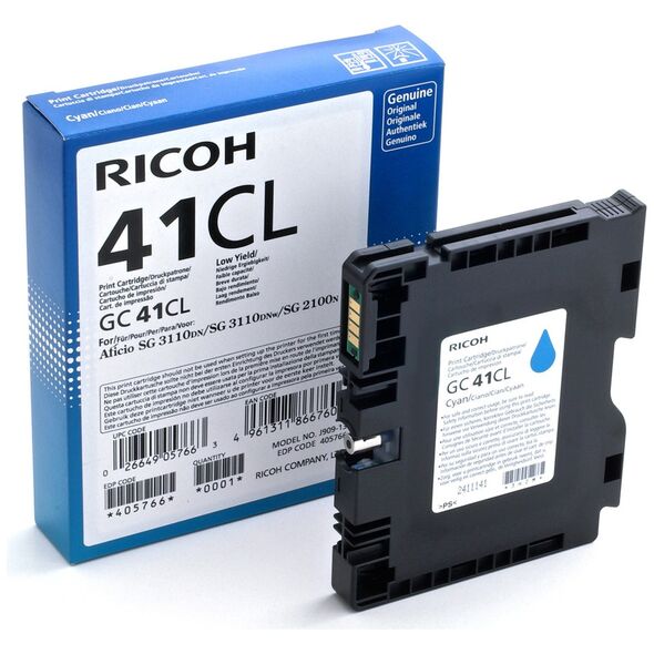 RICOH GC 41CL GEL INK CYAN 600p (GC-41CL)  (405766) (RICGC41CL) έως 12 άτοκες Δόσεις
